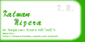 kalman mizera business card